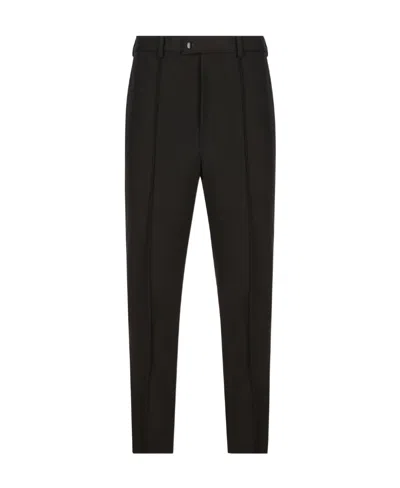 Prada Slit-detailed Tailored Trousers In Black