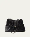 Prada Slouchy Lambskin Leather Shoulder Bag