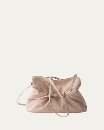 PRADA SLOUCHY LAMBSKIN LEATHER SHOULDER BAG