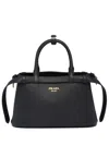 Prada Small Belted Leather Two-way Bag In Caramel 0