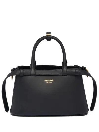 Prada Small Belted Leather Two-way Bag In Caramel 0