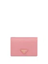 Prada Small Bi-fold Wallet In Pink