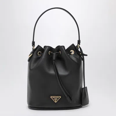 Prada Small Black Leather Bucket