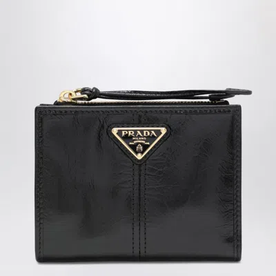 Prada Small Black Leather Wallet