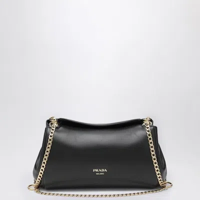 PRADA PRADA  SMALL BLACK NAPPA TUMULT BAG