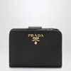 Prada Small Black Saffiano Leather Wallet In Black