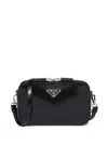 Prada Small Brique Brushed Crossbody Bag