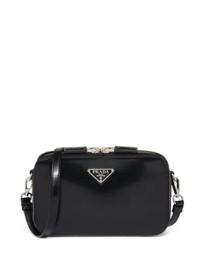 Prada Small Brique Brushed Crossbody Bag