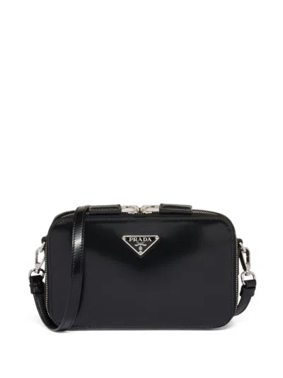 PRADA PRADA SMALL BRIQUE BRUSHED CROSSBODY BAG