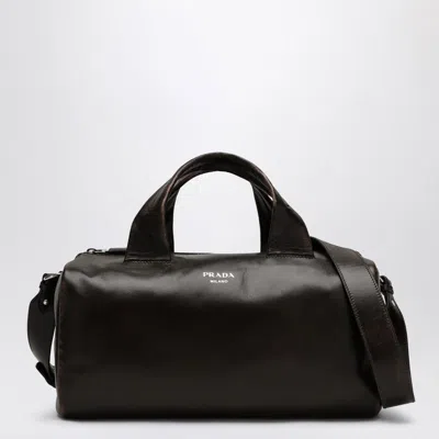 Prada Small Brown Leather Travel Bag Men