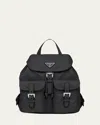 Prada Small Buckle Flap Nylon Backpack In F0002 Nero