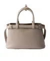 Prada Buckle Small Leather Handbag With Double Belt In Pumice Stone