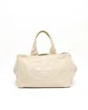 Prada Small Canapa Bag In Sand