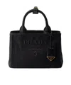 Prada Women's Jardiniere Small Cotton Canvas Top Handle Bag In Black