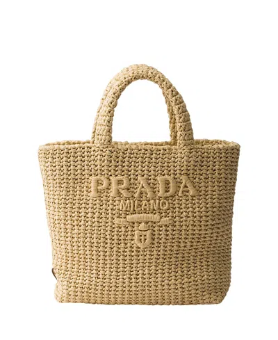 PRADA SMALL CROCHET TOTE BAG