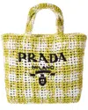 Prada Small Crochet Tote In Multi