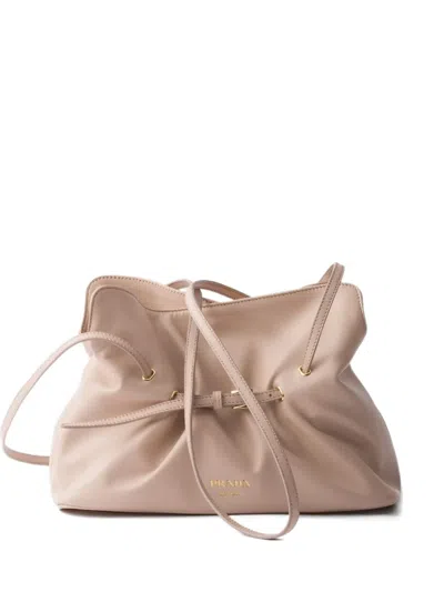 Prada Small Dada Leather Tote Bag In Pink