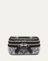 Prada Small Degrade Crystal Vanity Case In Metal