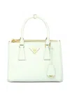 Prada Small Galleria Leather Tote Bag In Green