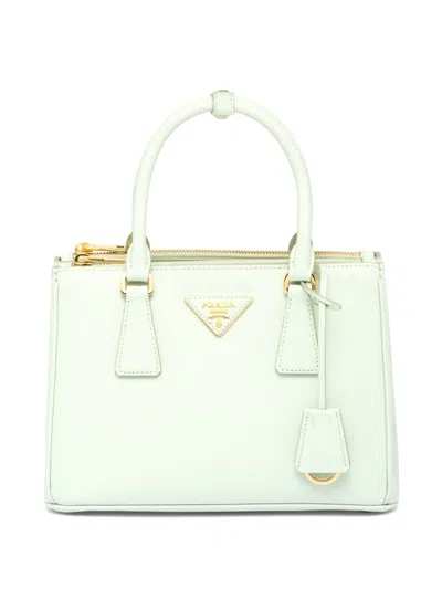 Prada Small Galleria Leather Tote Bag In Green