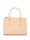 Prada Small Galleria Leather Tote Bag In Neutrals