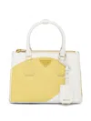 Prada Small Galleria Leather Tote Bag In White