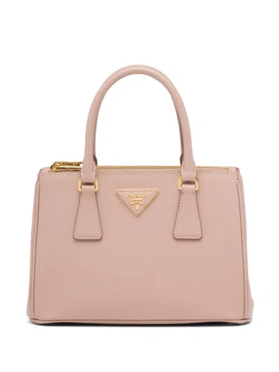 Prada Small Galleria Saffiano Leather Bag In Pink