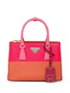 Prada Galleria Small Colorblock Top-handle Bag In Pink