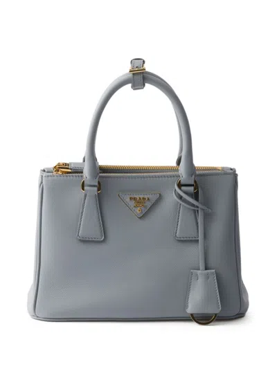 Prada Small Galleria Tote Bag In Blue