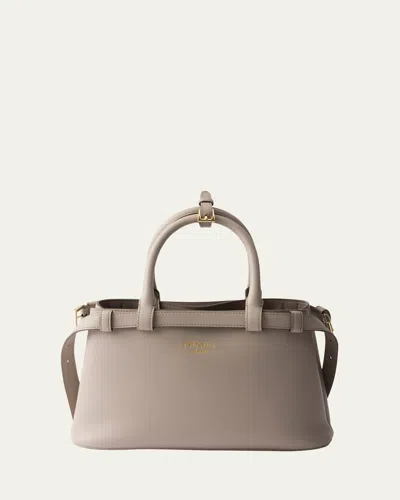 PRADA SMALL GRAIN LEATHER TOP-HANDLE BAG