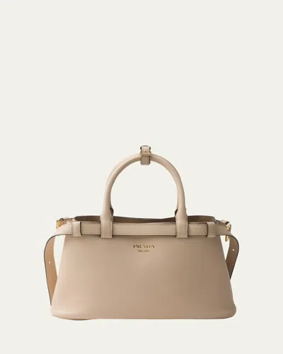 PRADA SMALL GRAIN LEATHER TOP-HANDLE BAG