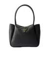 Prada Small Leather Top-handle Bag In Black
