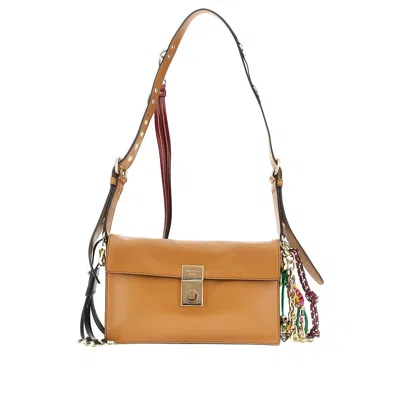 Prada Small Large  Soft Sound Bag In Brown