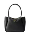 Prada Small Leather Top-handle Bag In Black