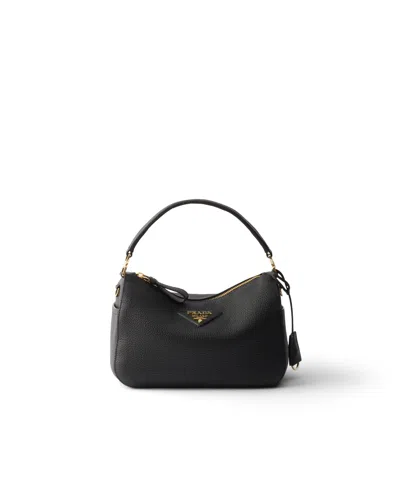 Prada Kleine Tasche Aus Leder In Black