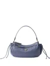 Prada Small Leather Bag In Blue