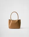 Prada Small Leather Handbag In Caramel