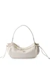 Prada Small Leather Bag In Neutral