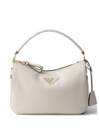 Prada Small Leather Bag In White