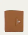 Prada Small Leather Wallet In F0632 Nero 1