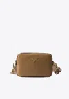 Prada Brown Logo Crossbody Bag In Brown