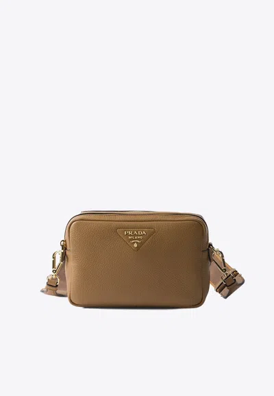PRADA SMALL LEATHER CROSSBODY BAG