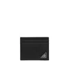 Prada Triangle Logo Saffiano Leather Wallet In Black