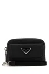 Prada Black Leather Wallet In Black