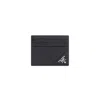 Prada Textured Black Cardholder With Triangular Logo