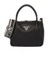 Prada Womens Black Brand-plaque Small Shoulder Bag