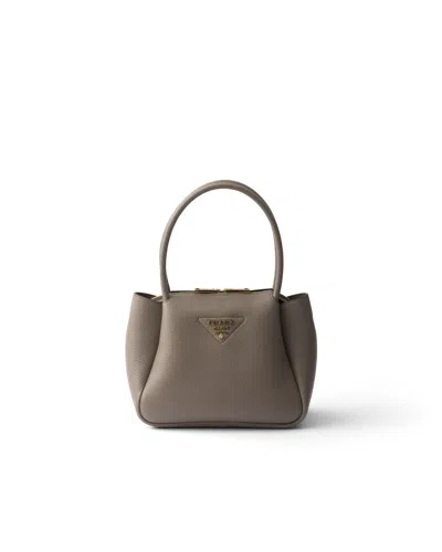 Prada Kleine Handtasche Aus Leder In Neutral