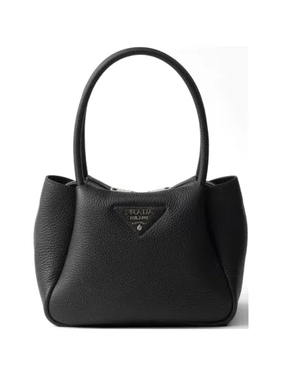 Prada Small Leather Handbag In Blue