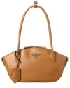 Prada Small Leather Handbag In Brown