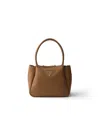 Prada Small Leather Handbag In Brown